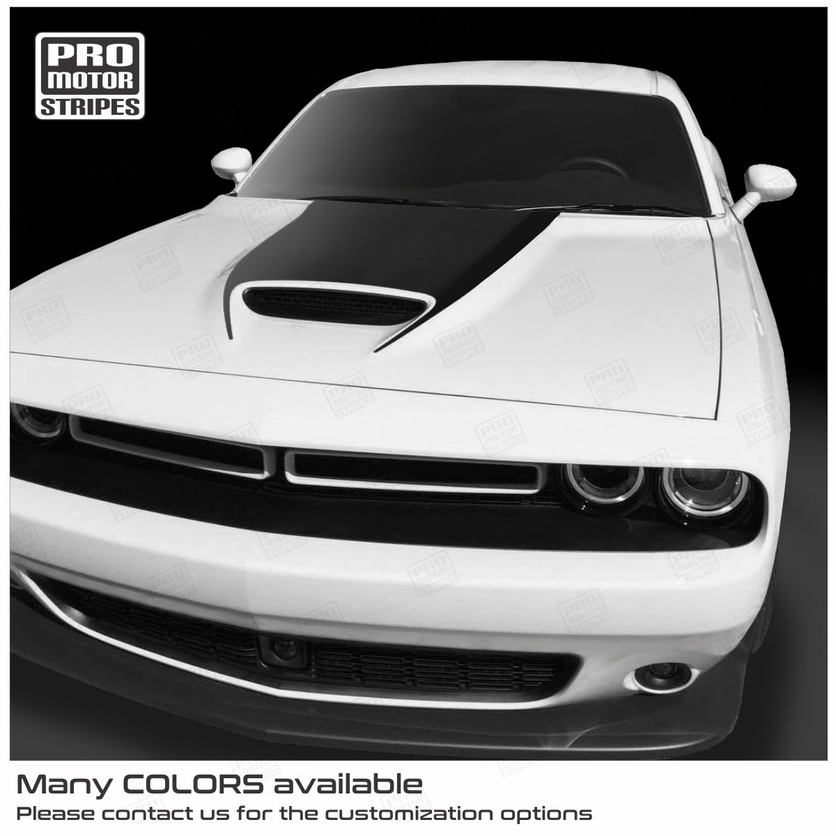 Dodge Challenger 2015 - 2023 Hood Scoop Decal for RT GT SRT Cowl - Speedlogix