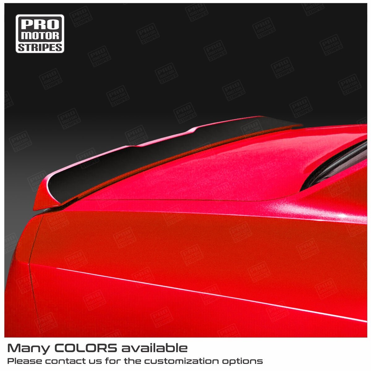 Dodge Challenger 2015 - 2023 Spoiler Top Wing Blackout Stripe Decal - Speedlogix