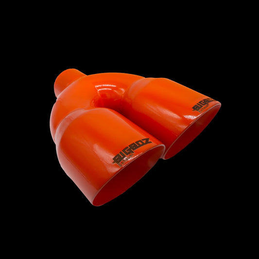 DODGE CHALLENGER 4" OUTLET QUAD TIPS SET GLOSS ORANGE - Speedlogix
