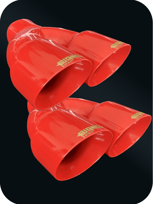 DODGE CHALLENGER 4" OUTLET QUAD TIPS SET TORRED - Speedlogix