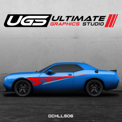 Dodge Challenger Side Graphics 2 Colors - Speedlogix