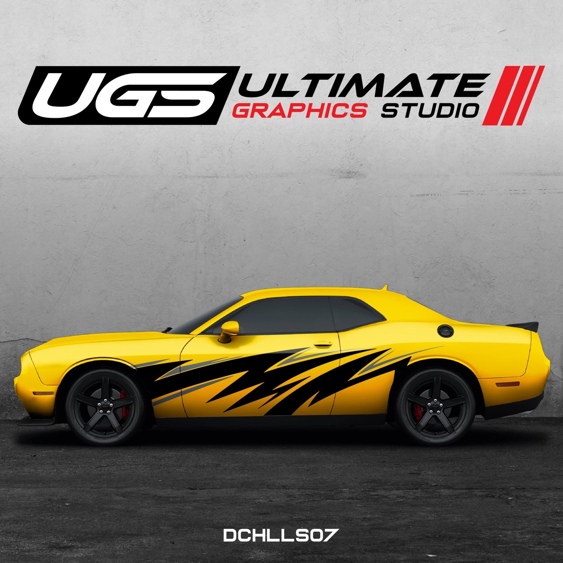 Dodge Challenger Side Graphics 2 Colors - Speedlogix