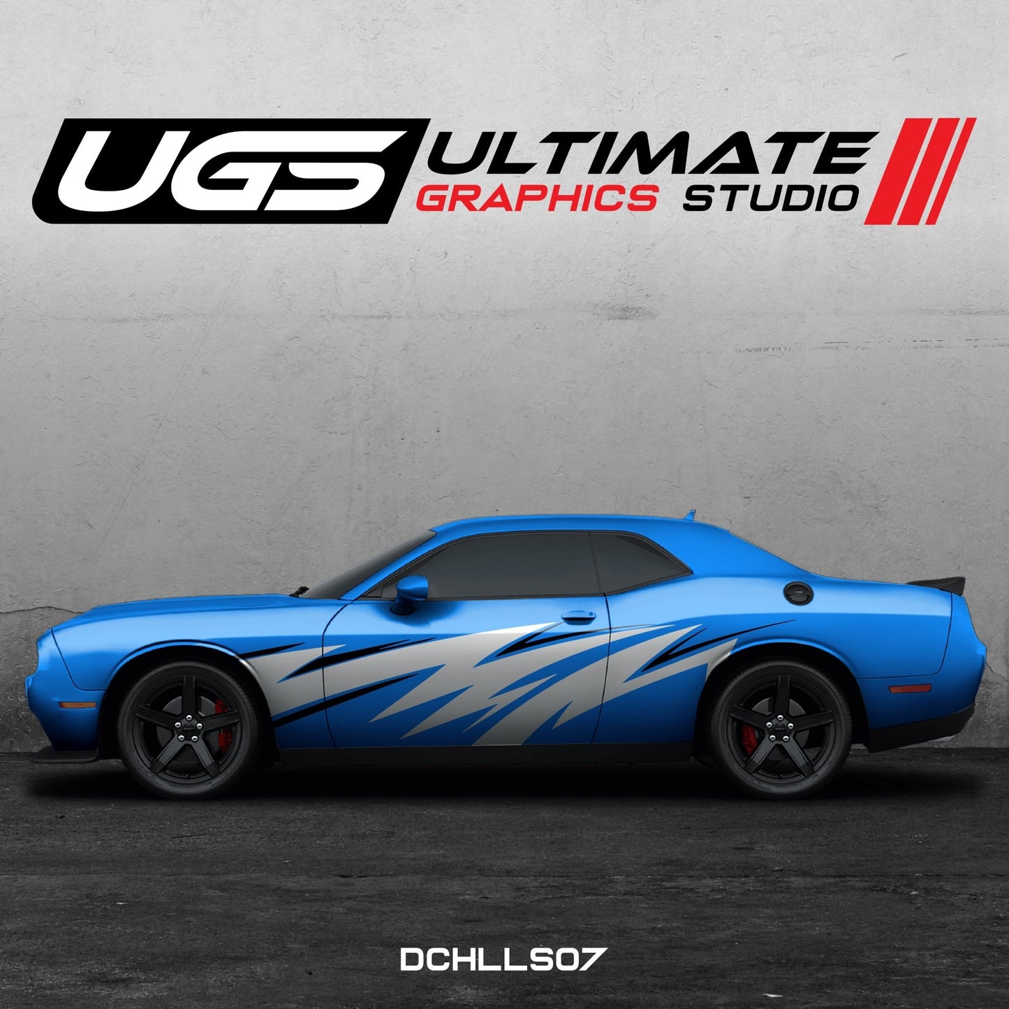 Dodge Challenger Side Graphics 2 Colors - Speedlogix