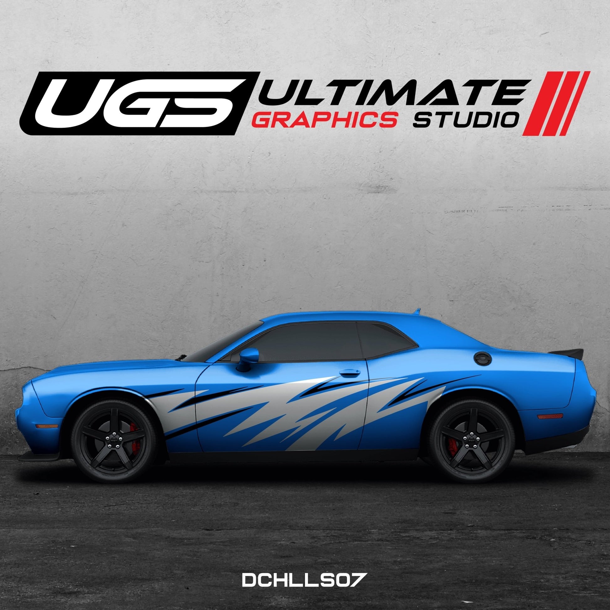 Dodge Challenger Side Graphics 2 Colors - Speedlogix