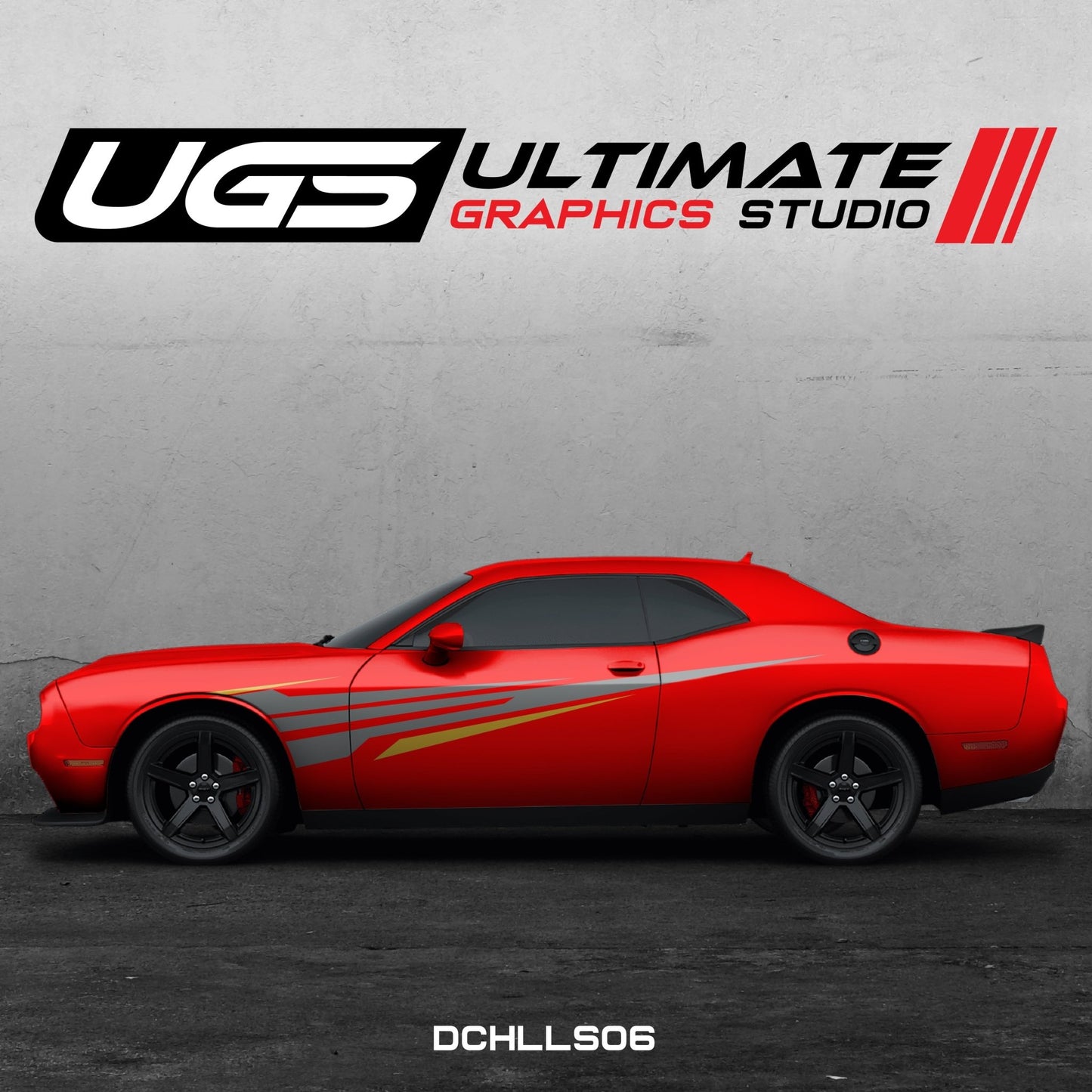 Dodge Challenger Side Graphics 2 Colors - Speedlogix