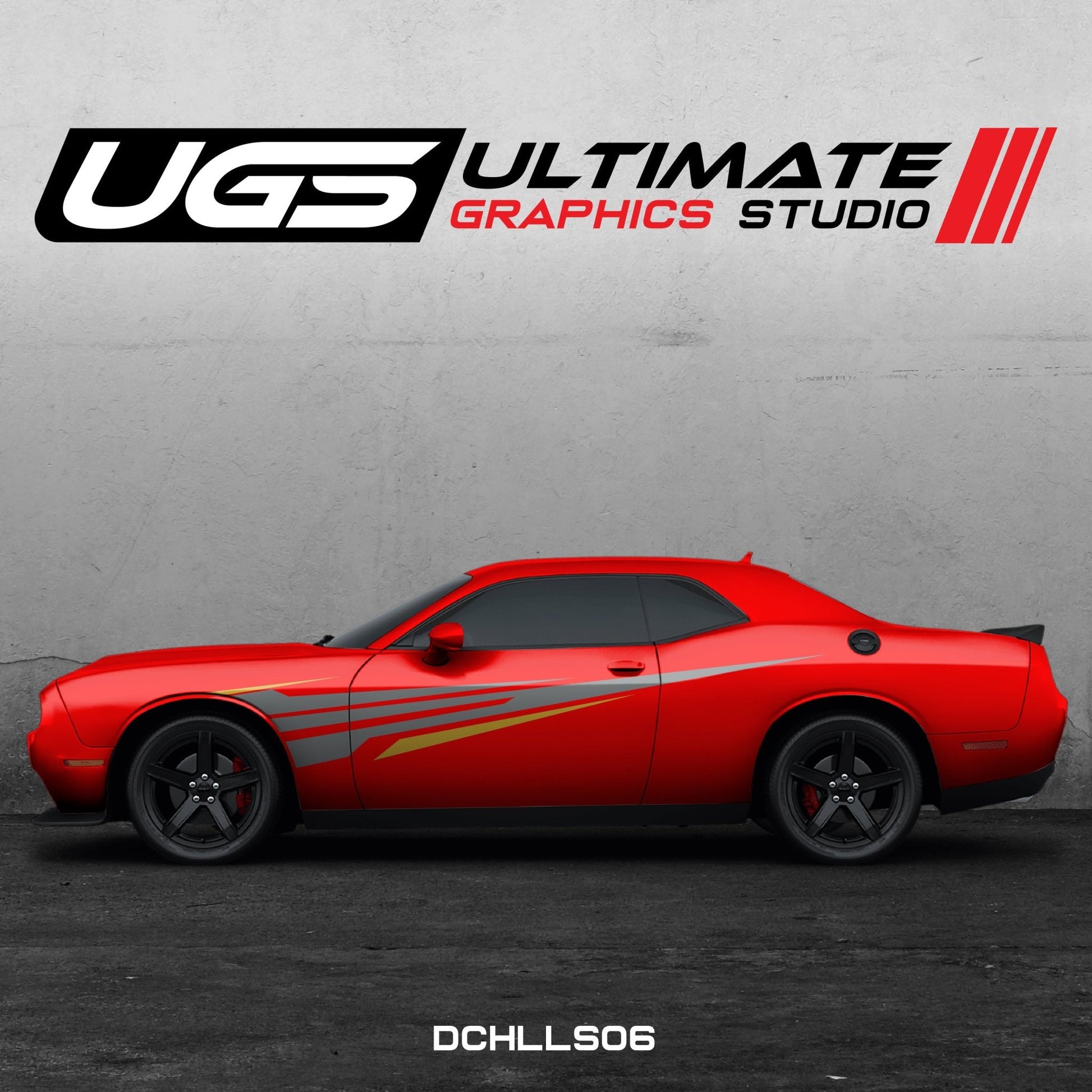 Dodge Challenger Side Graphics 2 Colors - Speedlogix