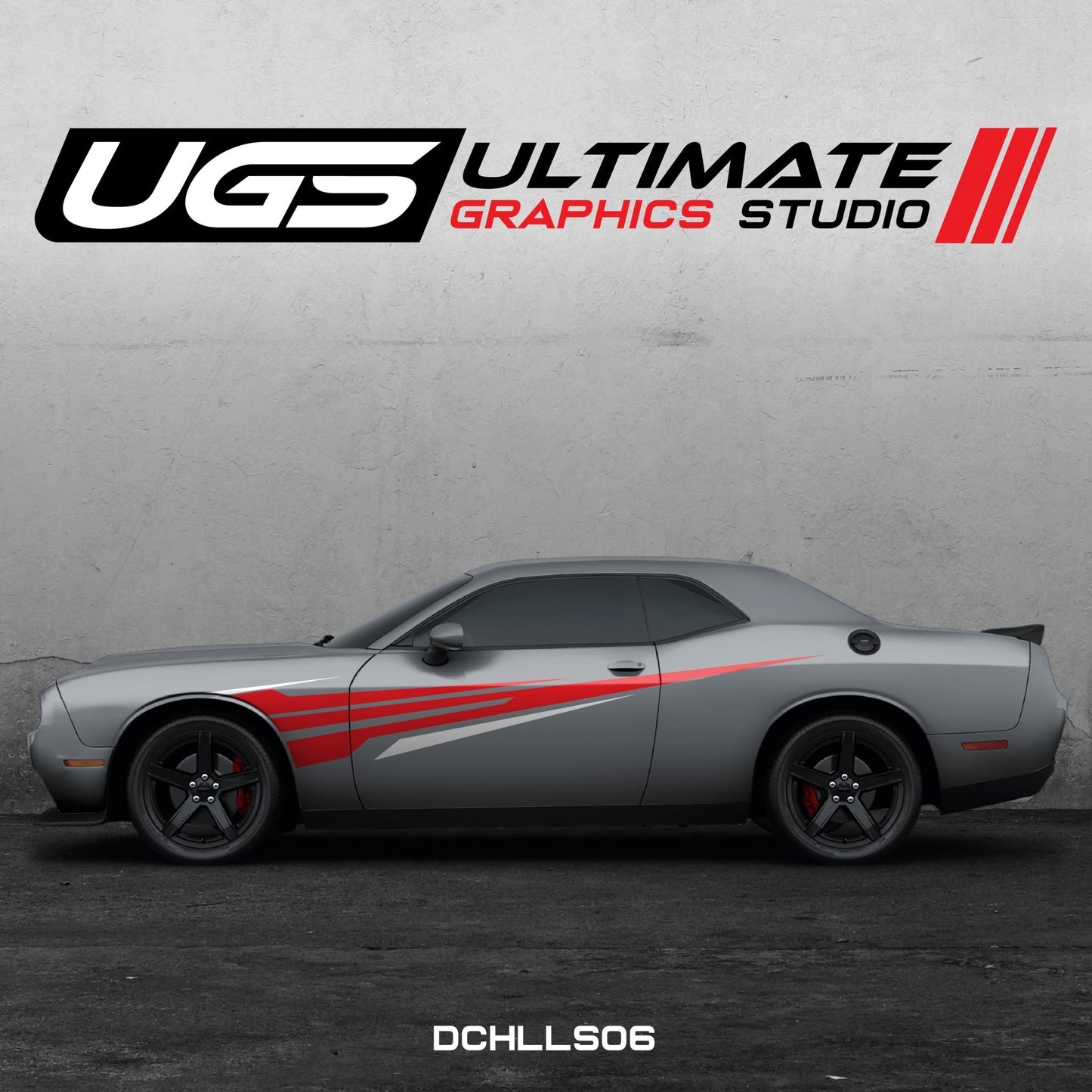 Dodge Challenger Side Graphics 2 Colors - Speedlogix