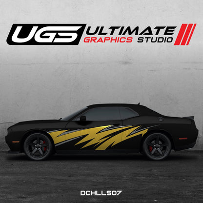 Dodge Challenger Side Graphics 2 Colors - Speedlogix