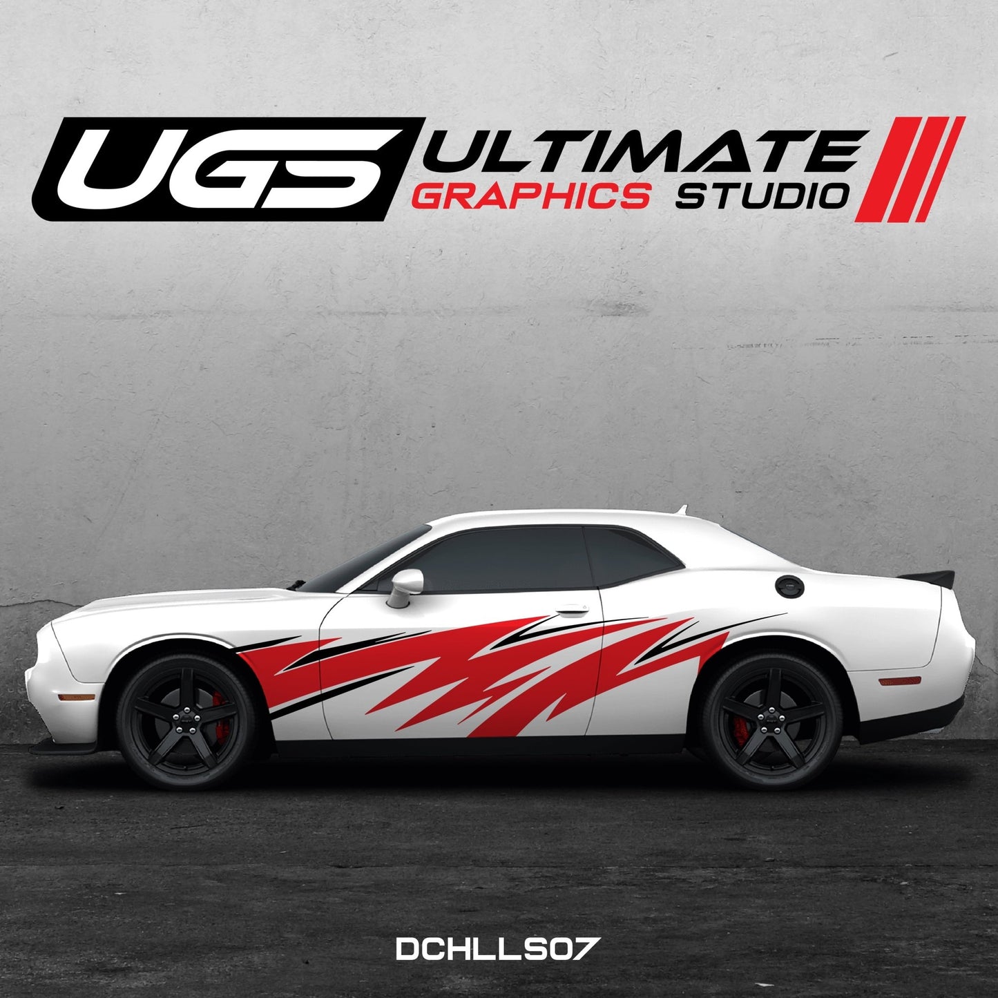 Dodge Challenger Side Graphics 2 Colors - Speedlogix
