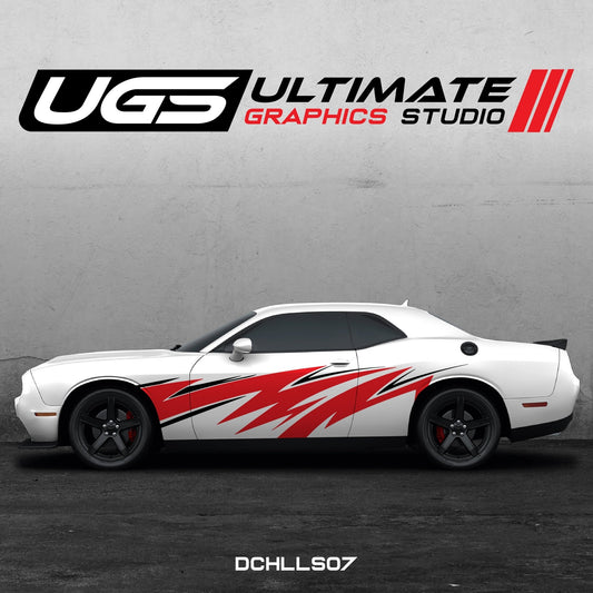 Dodge Challenger Side Graphics 2 Colors - Speedlogix