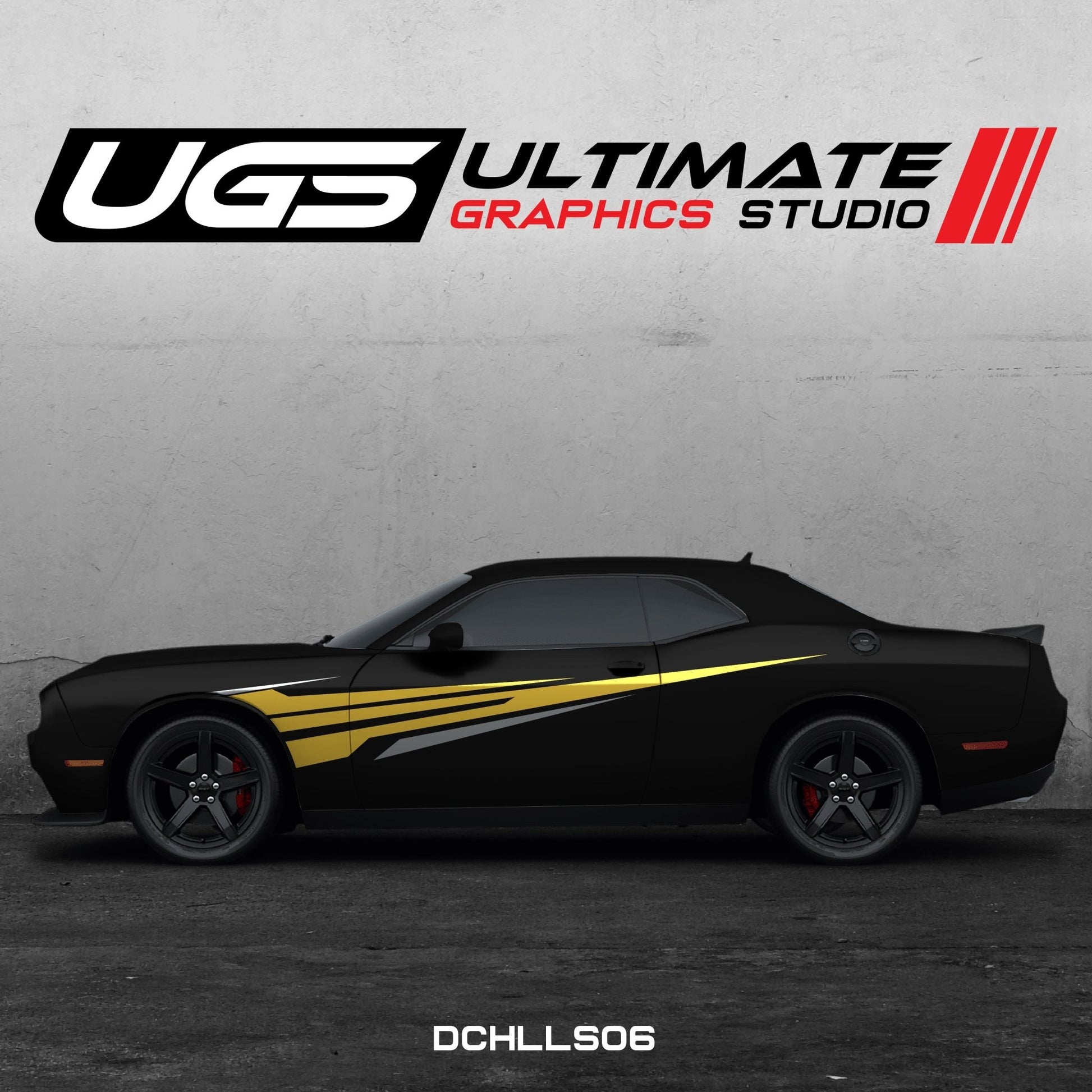 Dodge Challenger Side Graphics 2 Colors - Speedlogix