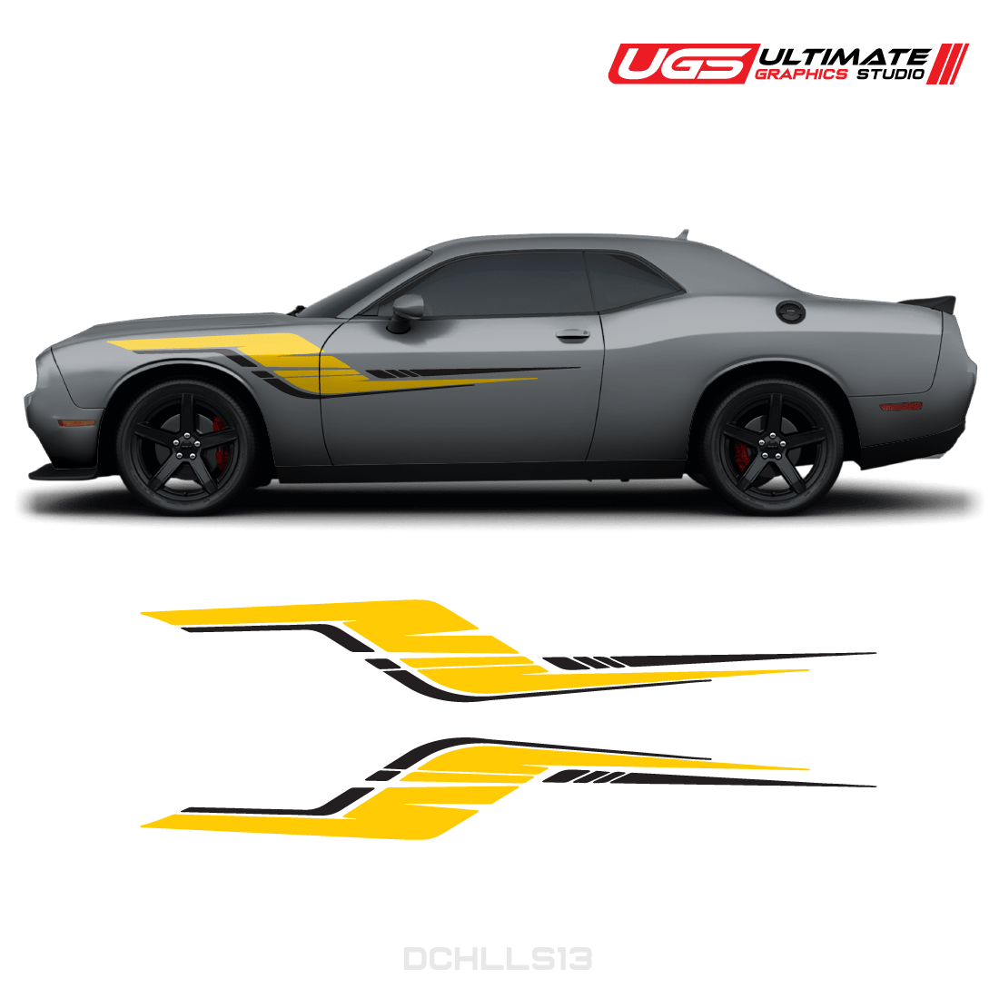 Dodge Challenger Side Graphics 2 Colors - Speedlogix