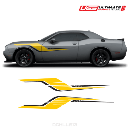 Dodge Challenger Side Graphics 2 Colors - Speedlogix