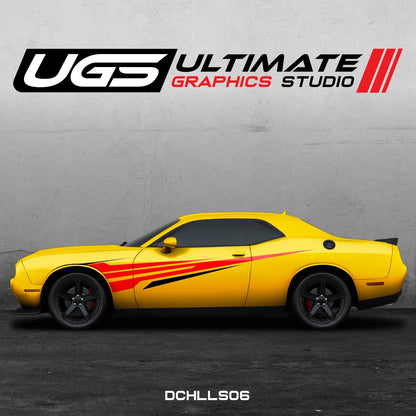 Dodge Challenger Side Graphics 2 Colors - Speedlogix