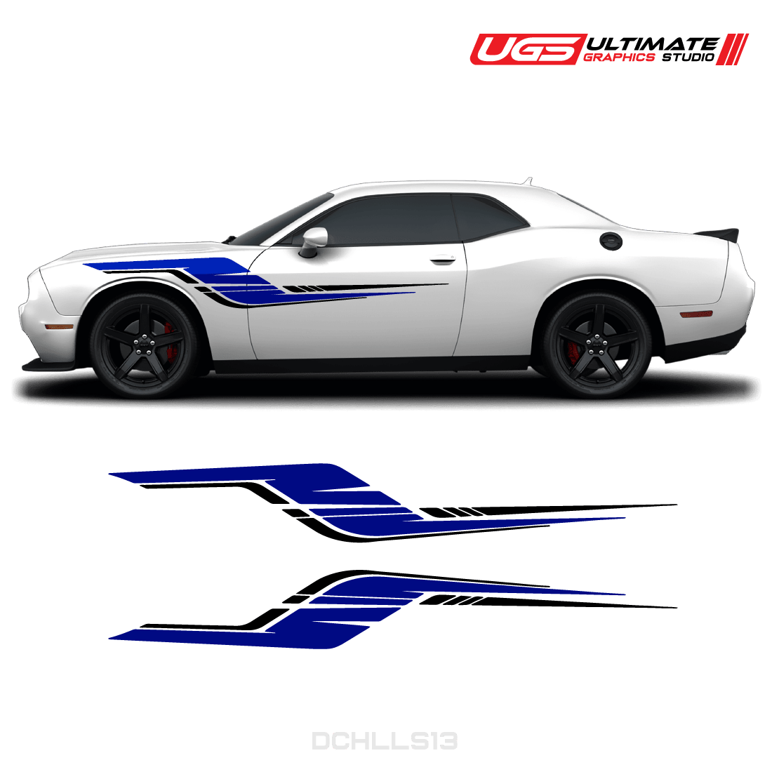 Dodge Challenger Side Graphics 2 Colors - Speedlogix