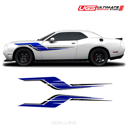 Dodge Challenger Side Graphics 2 Colors - Speedlogix