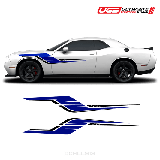 Dodge Challenger Side Graphics 2 Colors - Speedlogix