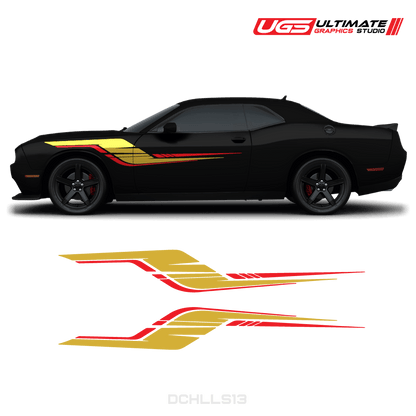 Dodge Challenger Side Graphics 2 Colors - Speedlogix