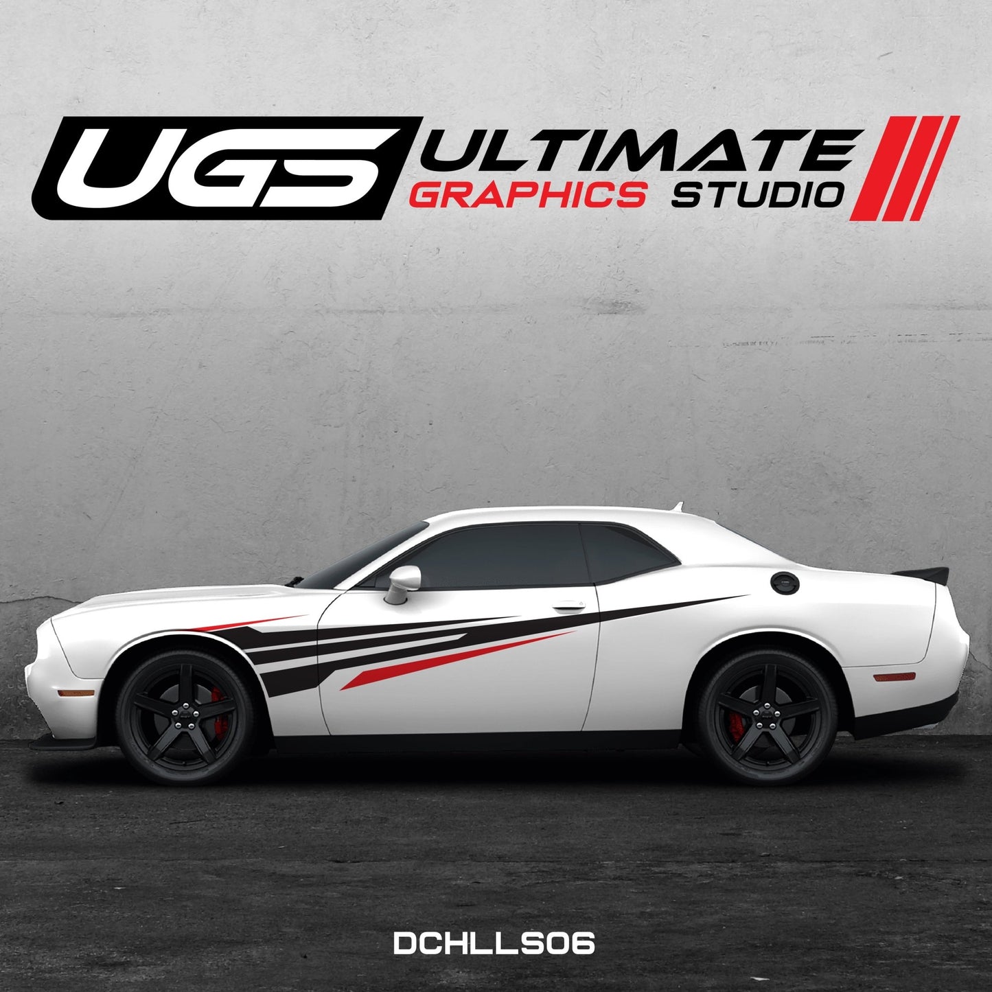 Dodge Challenger Side Graphics 2 Colors - Speedlogix
