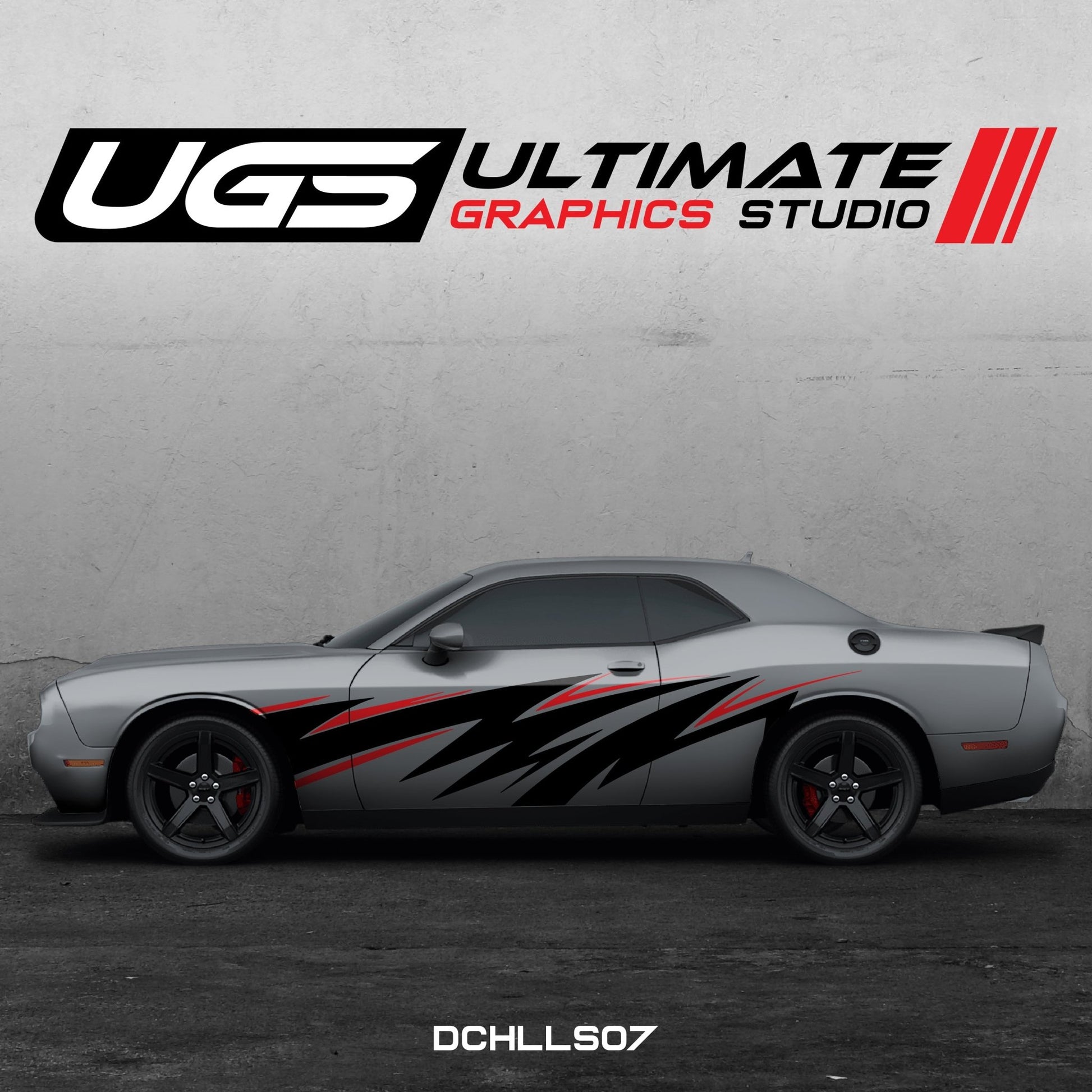 Dodge Challenger Side Graphics 2 Colors - Speedlogix