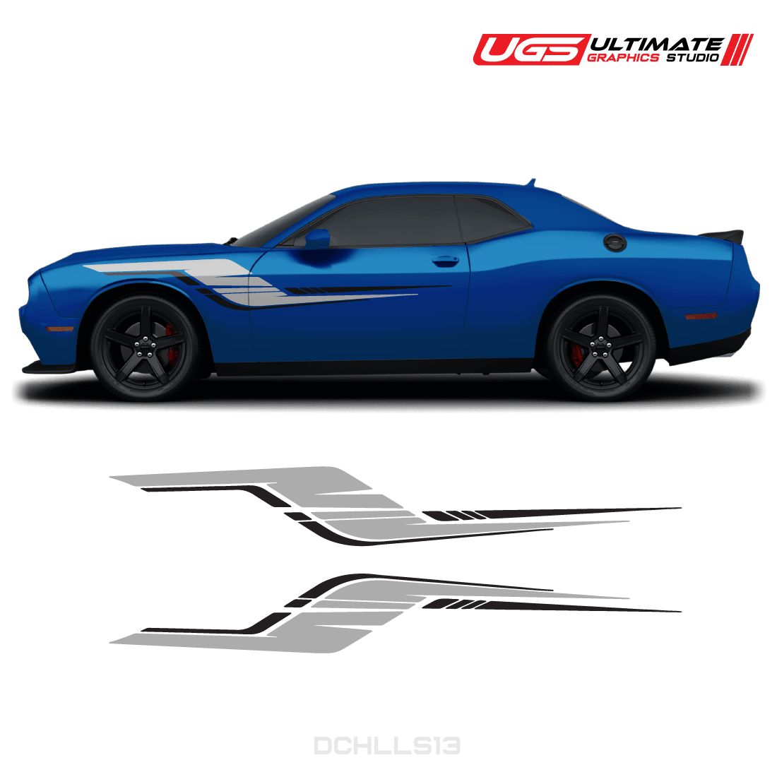 Dodge Challenger Side Graphics 2 Colors - Speedlogix