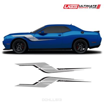 Dodge Challenger Side Graphics 2 Colors - Speedlogix
