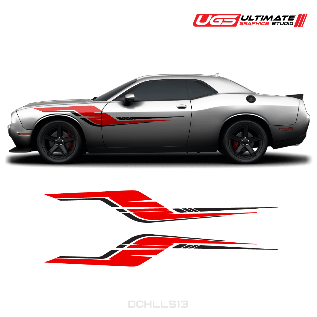 Dodge Challenger Side Graphics 2 Colors - Speedlogix