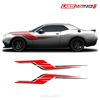 Dodge Challenger Side Graphics 2 Colors - Speedlogix