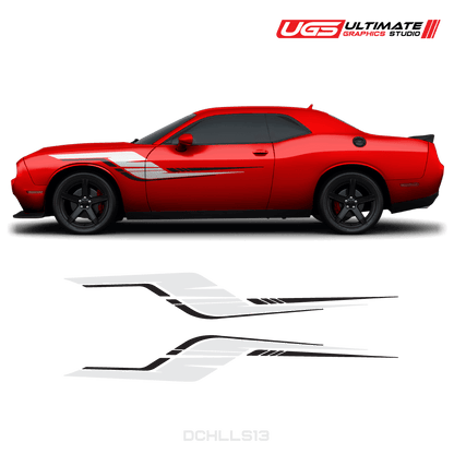 Dodge Challenger Side Graphics 2 Colors - Speedlogix