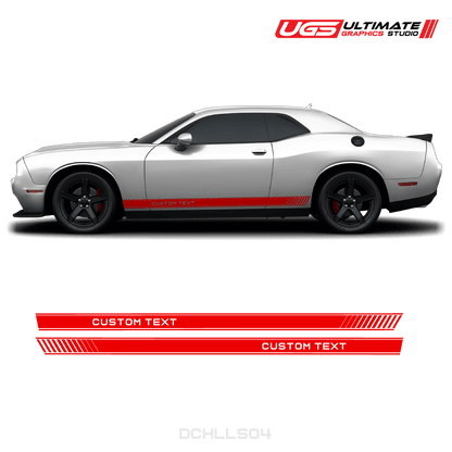 Dodge Challenger Side Skirt Graphics Custom Text - Speedlogix