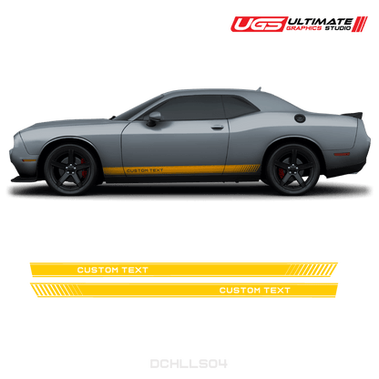 Dodge Challenger Side Skirt Graphics Custom Text - Speedlogix