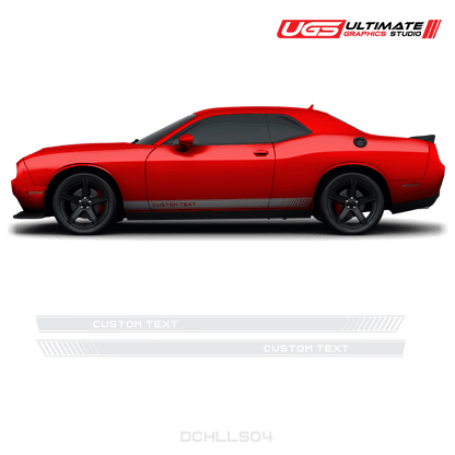 Dodge Challenger Side Skirt Graphics Custom Text - Speedlogix