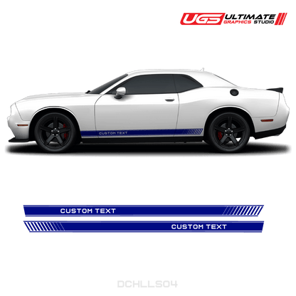 Dodge Challenger Side Skirt Graphics Custom Text - Speedlogix