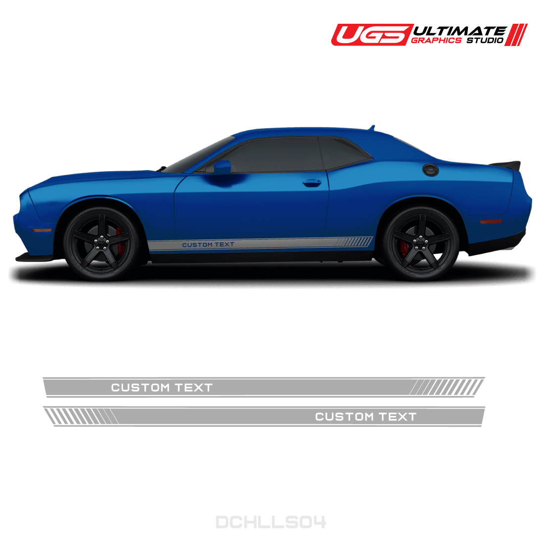 Dodge Challenger Side Skirt Graphics Custom Text - Speedlogix