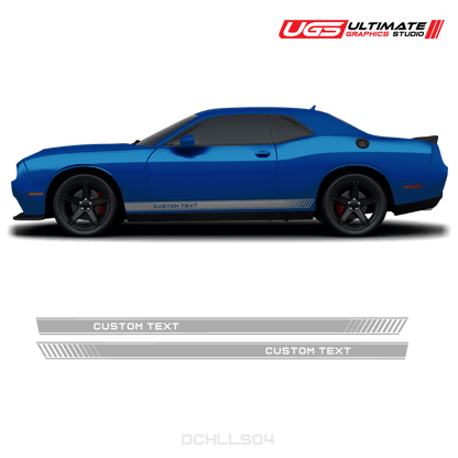 Dodge Challenger Side Skirt Graphics Custom Text - Speedlogix