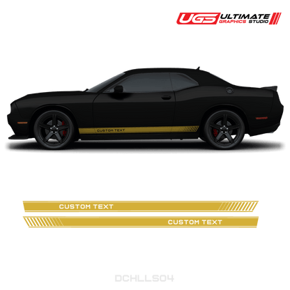 Dodge Challenger Side Skirt Graphics Custom Text - Speedlogix