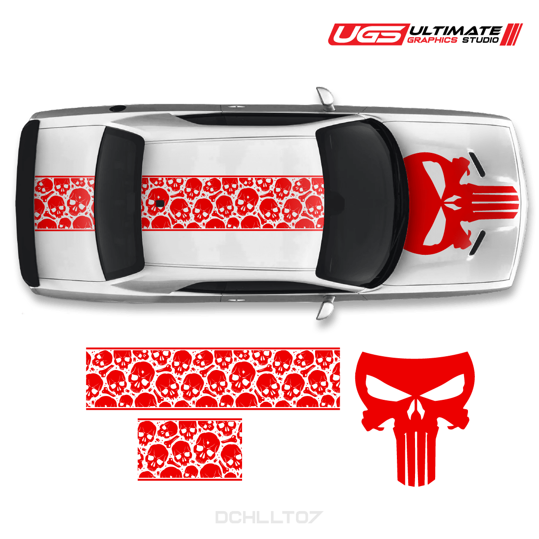 Dodge Challenger Top Skull Graphics - Speedlogix