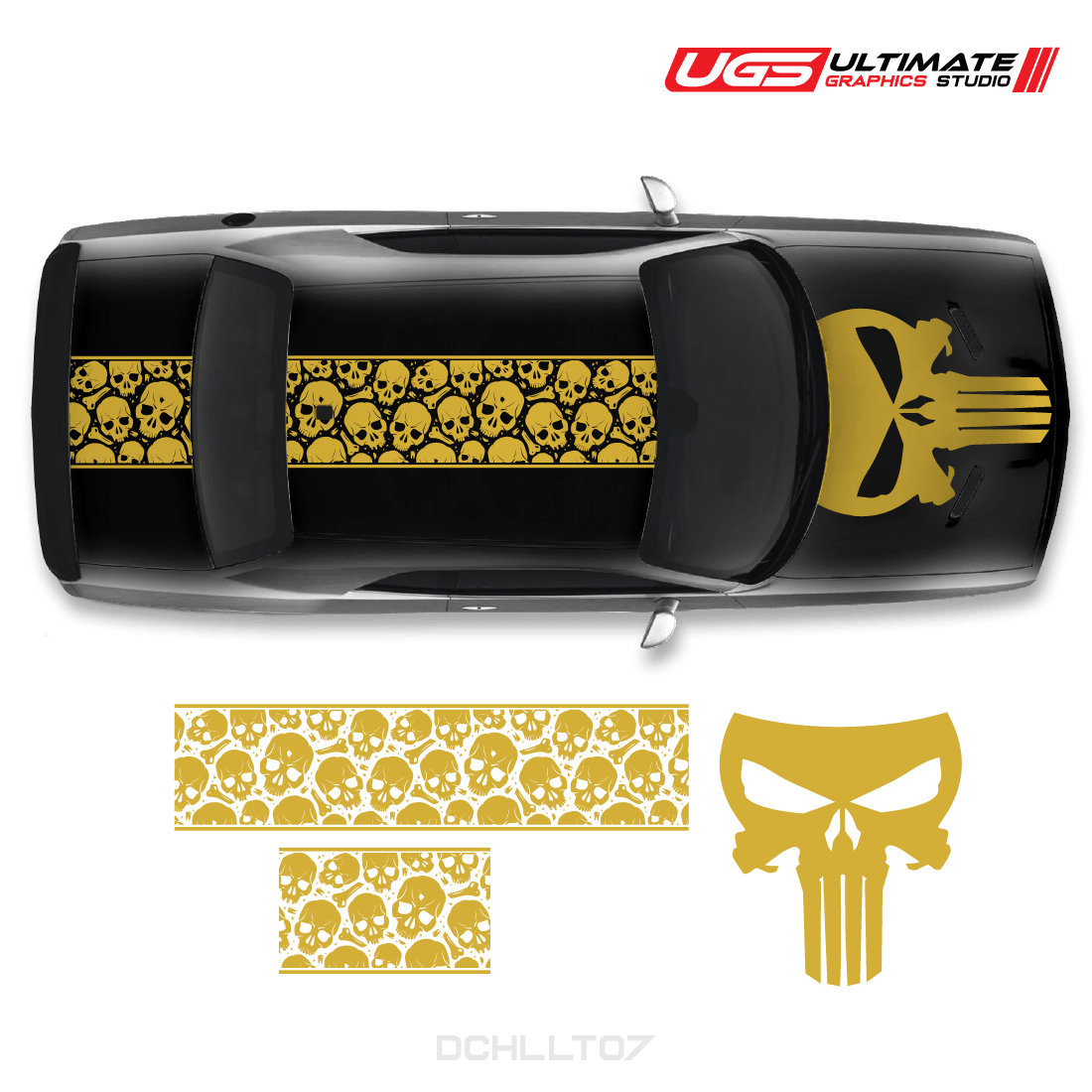 Dodge Challenger Top Skull Graphics - Speedlogix