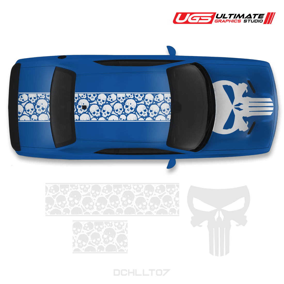 Dodge Challenger Top Skull Graphics - Speedlogix