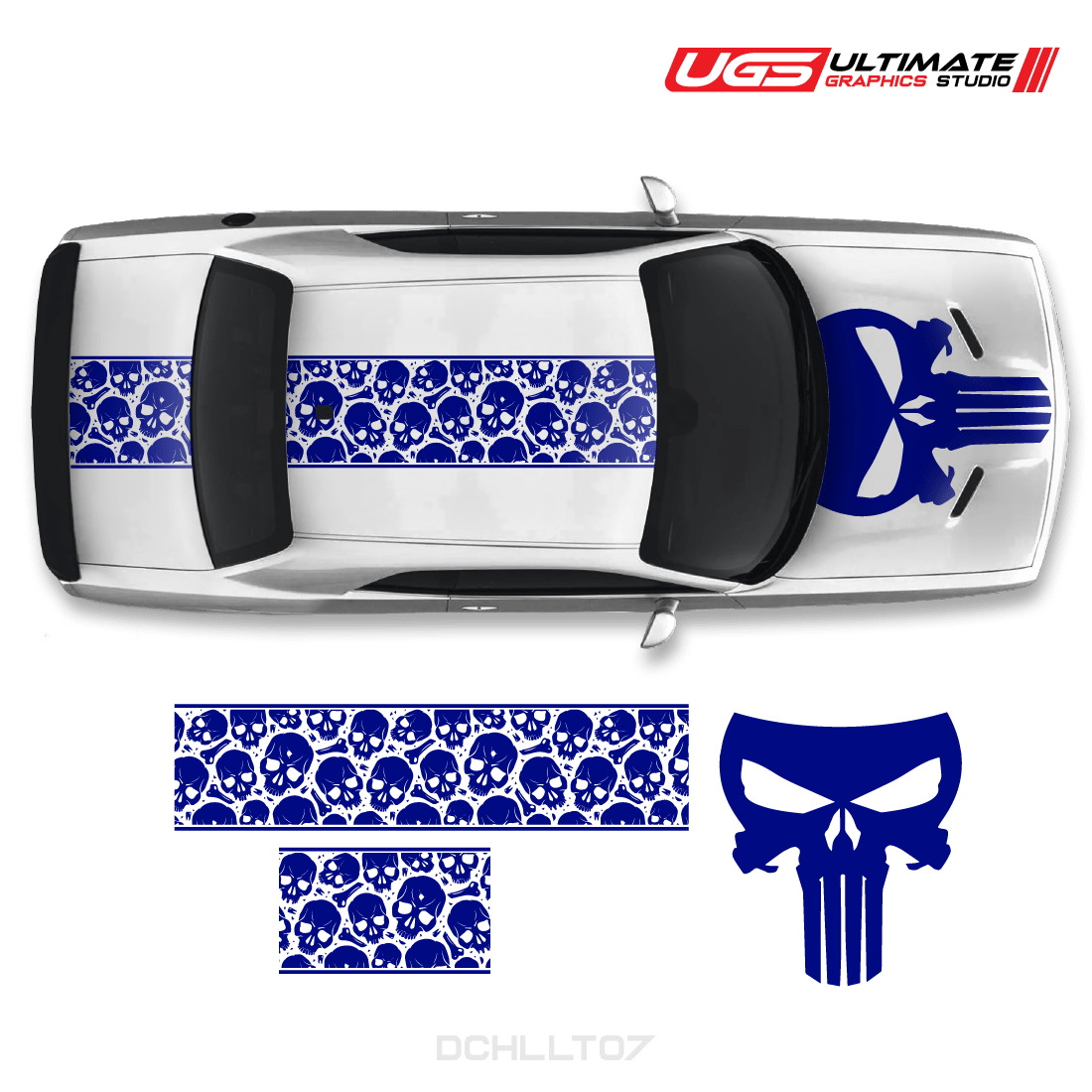 Dodge Challenger Top Skull Graphics - Speedlogix