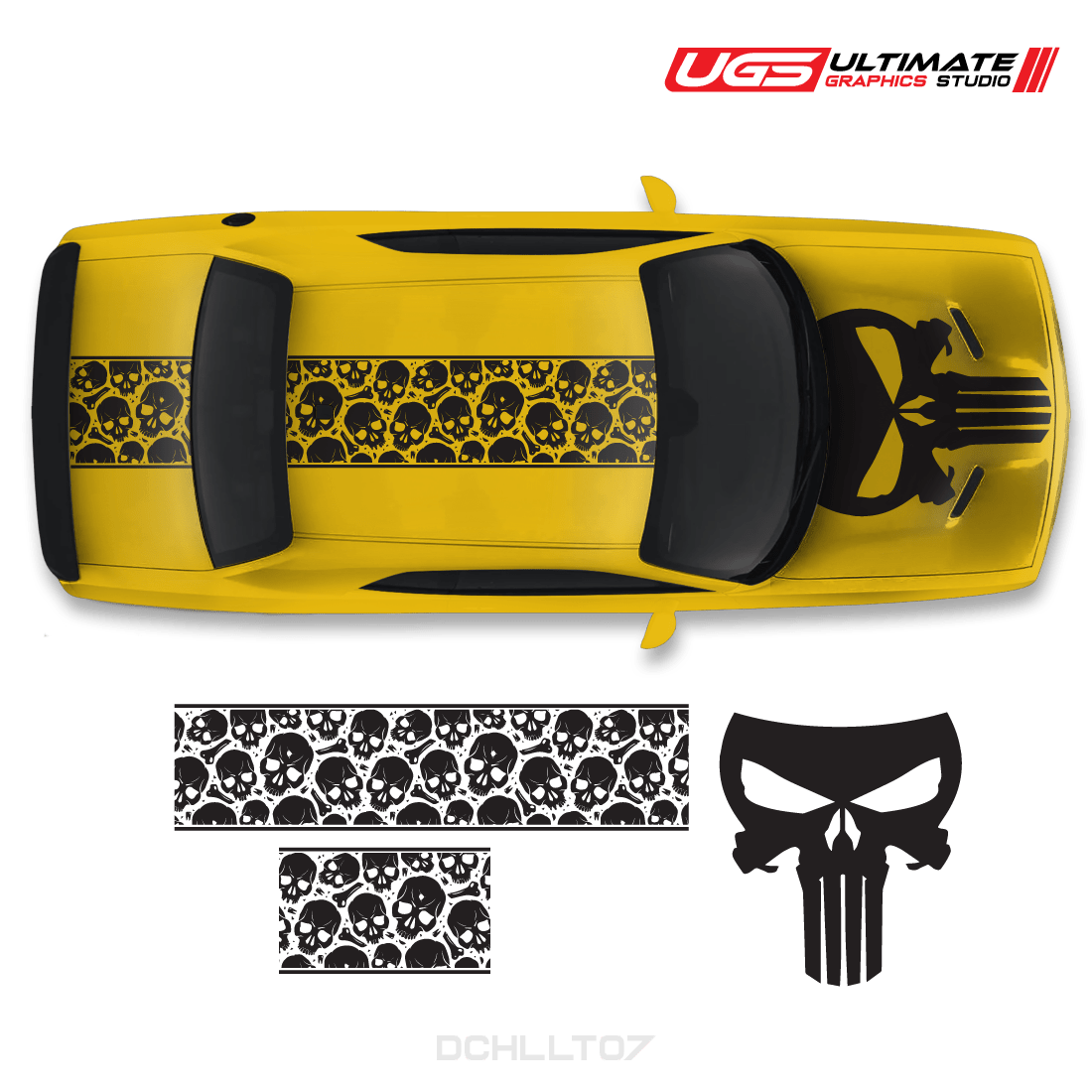 Dodge Challenger Top Skull Graphics - Speedlogix