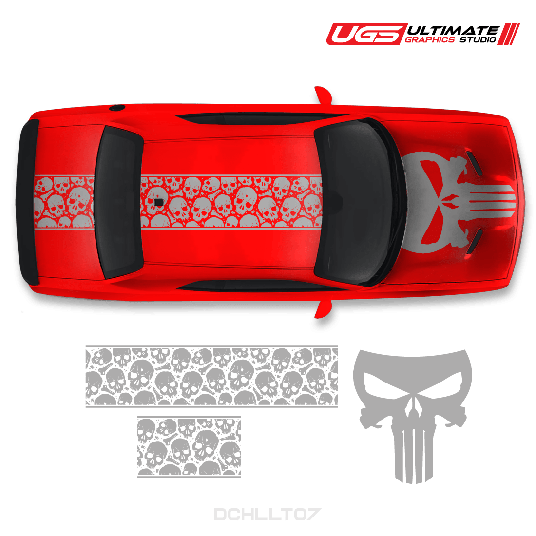Dodge Challenger Top Skull Graphics - Speedlogix