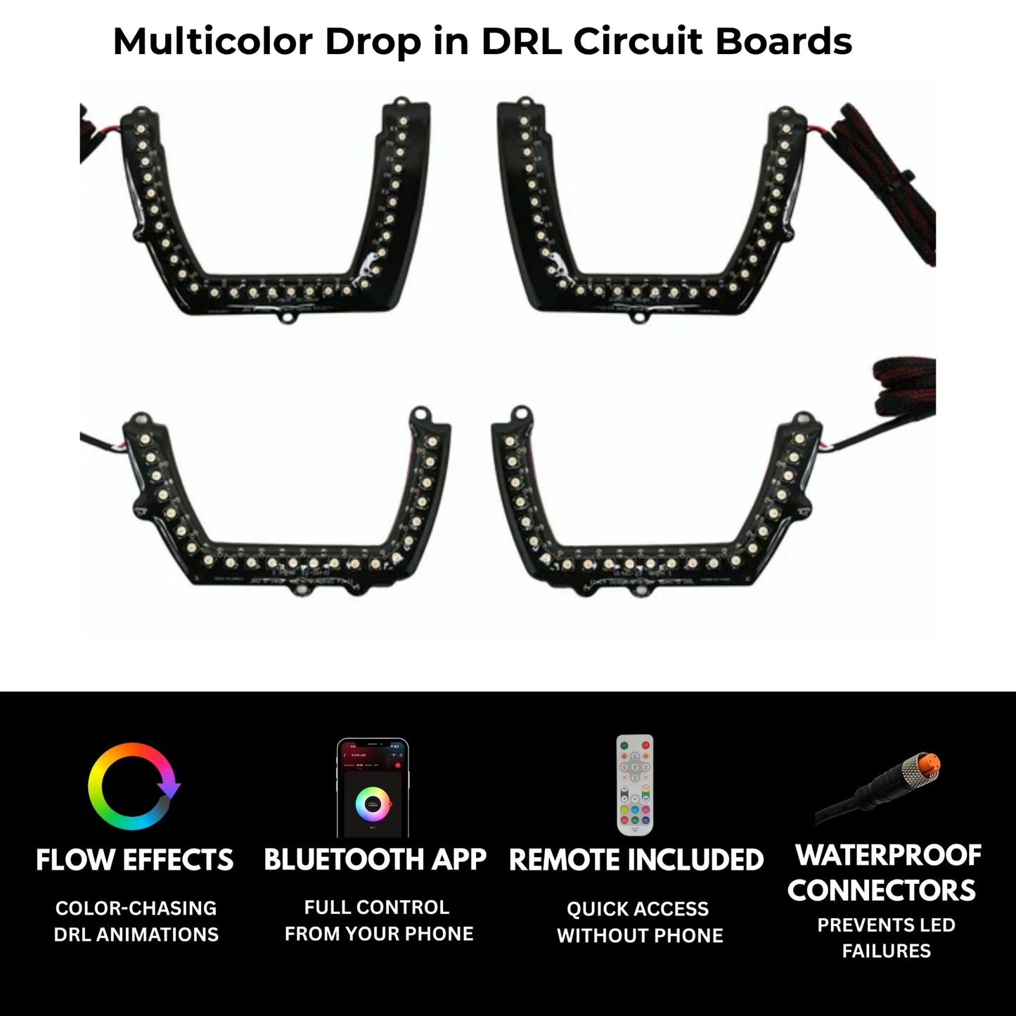 Dodge Charger Flow Series DRL Boards (for 2011 - 2014 Spec - D Headlights) - Speedlogix