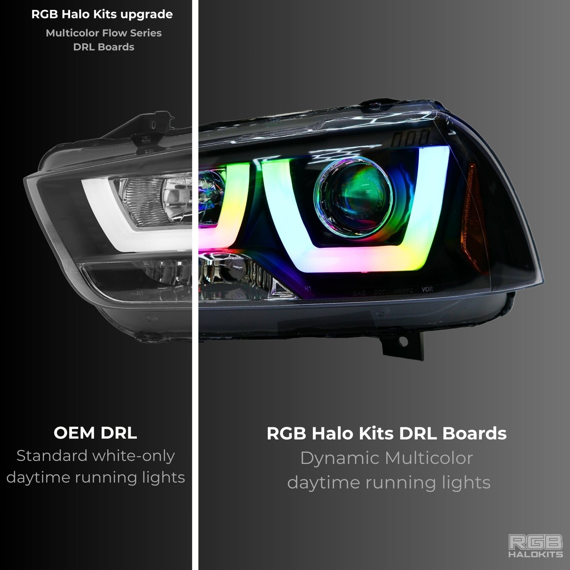 Dodge Charger Flow Series DRL Boards (for 2011 - 2014 Spec - D Headlights) - Speedlogix