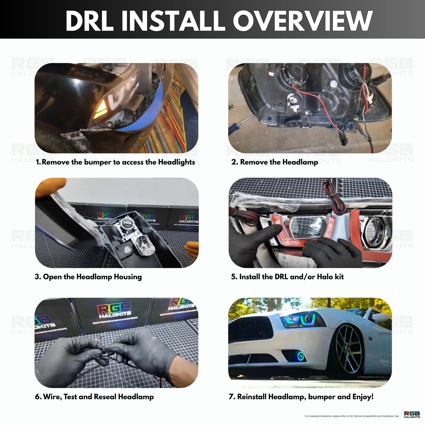 Dodge Charger Flow Series DRL Boards (for 2011 - 2014 Spec - D Headlights) - Speedlogix