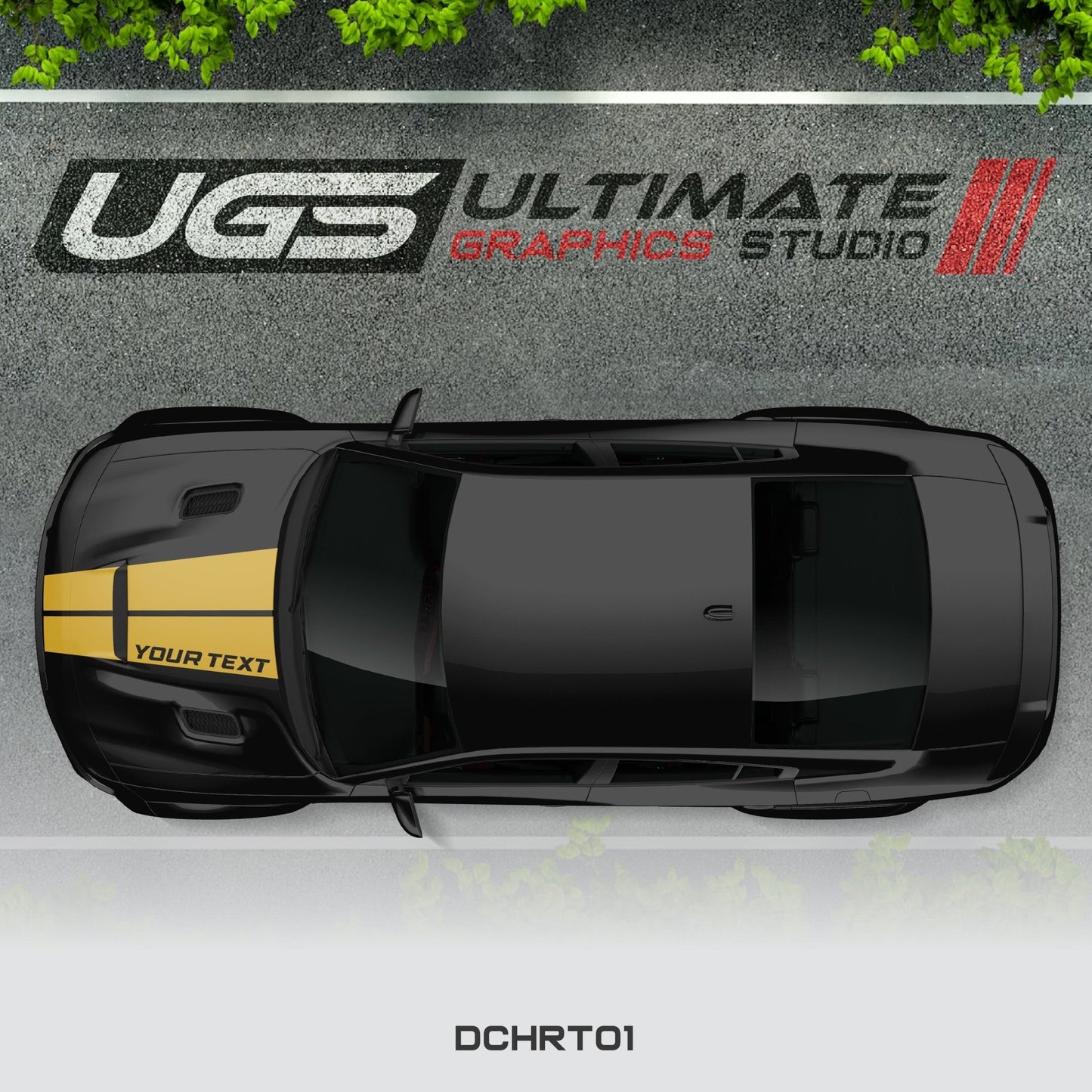 Dodge Charger Hood Graphics Custom Text - Speedlogix