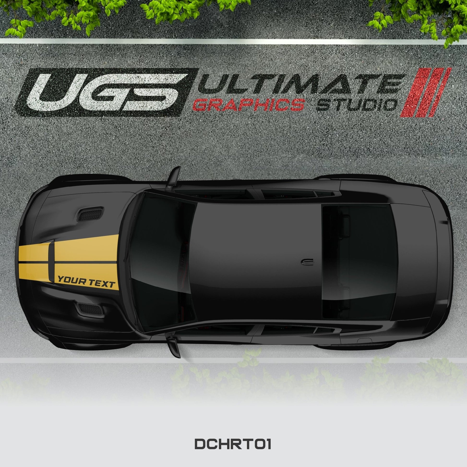 Dodge Charger Hood Graphics Custom Text - Speedlogix