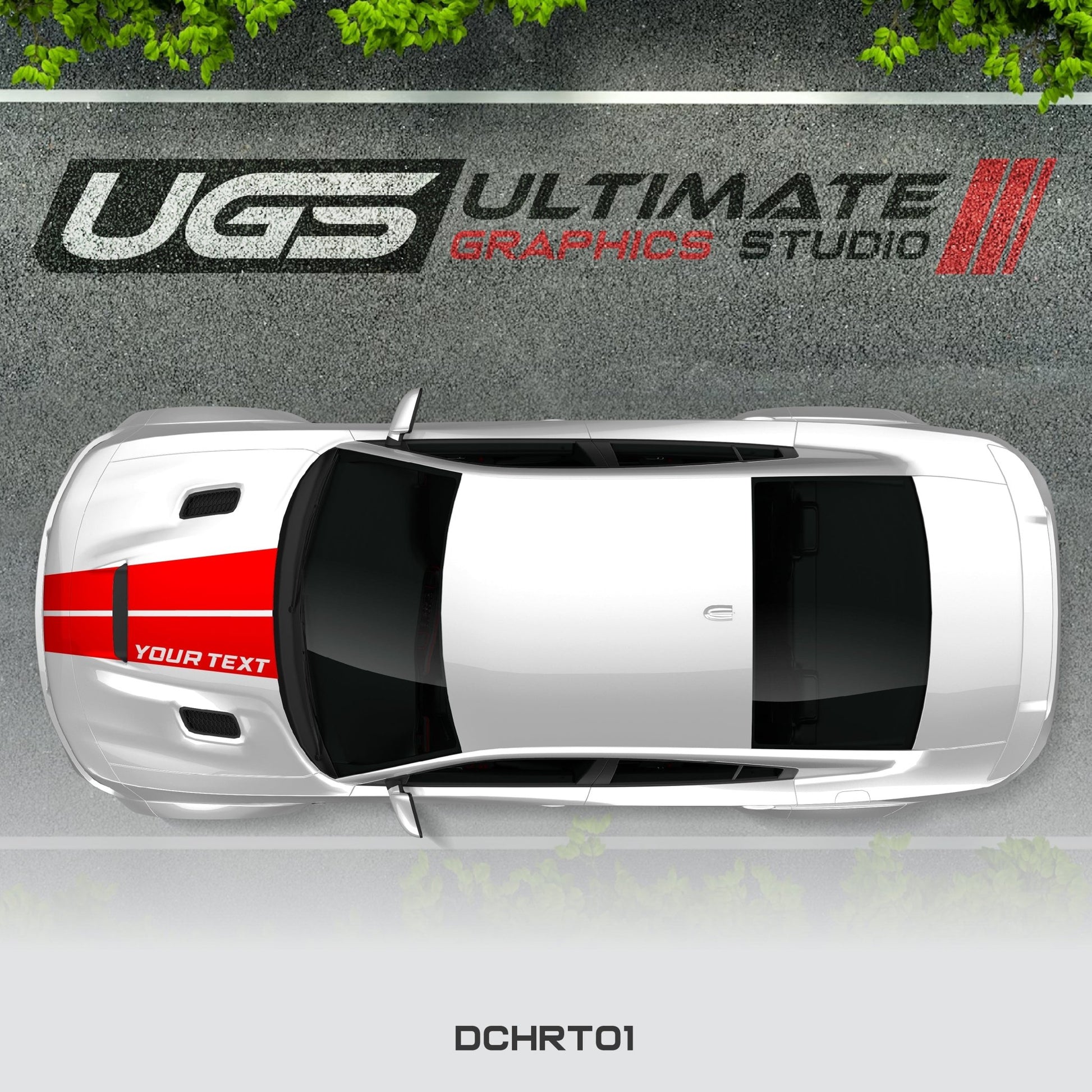 Dodge Charger Hood Graphics Custom Text - Speedlogix