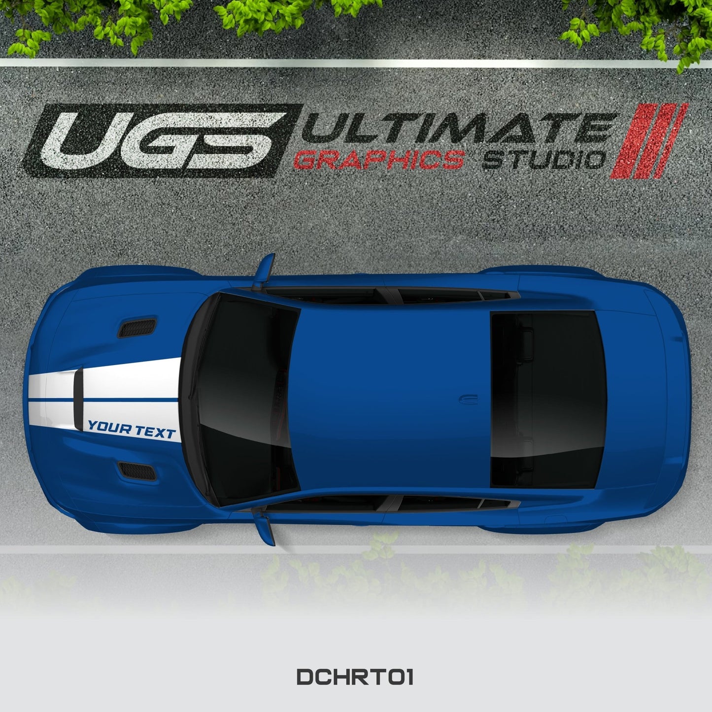 Dodge Charger Hood Graphics Custom Text - Speedlogix