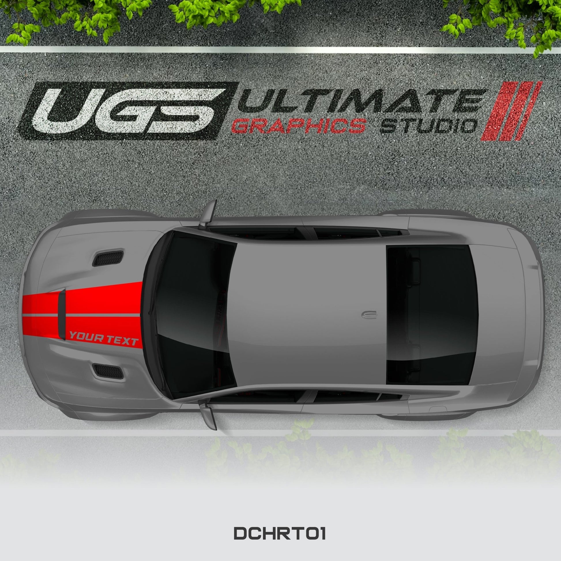 Dodge Charger Hood Graphics Custom Text - Speedlogix